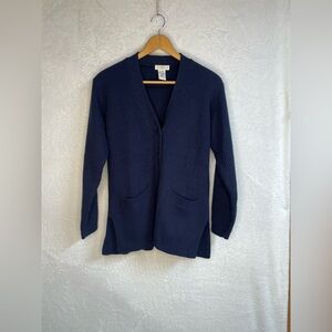 Vintage Navy Blue Long Cardigan
